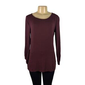 Ann Taylor Women’s Burgundy Long Sleeve Top Shirt Size S - New